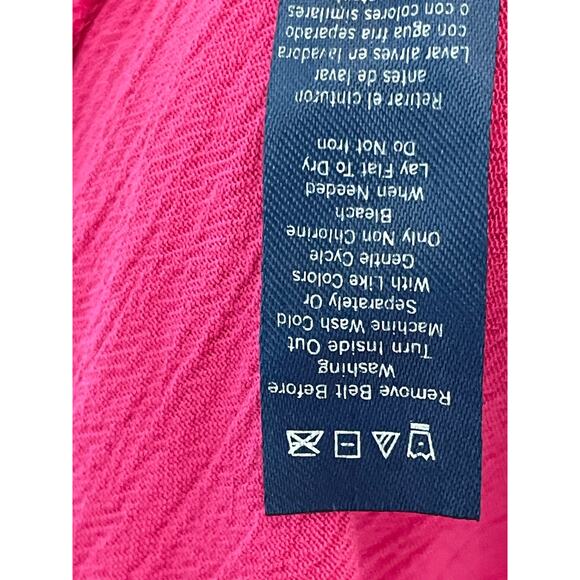 Cherokee Pink Off-Shoulder Embroidered Accent Gauzy Top size XL - Picture 7 of 8